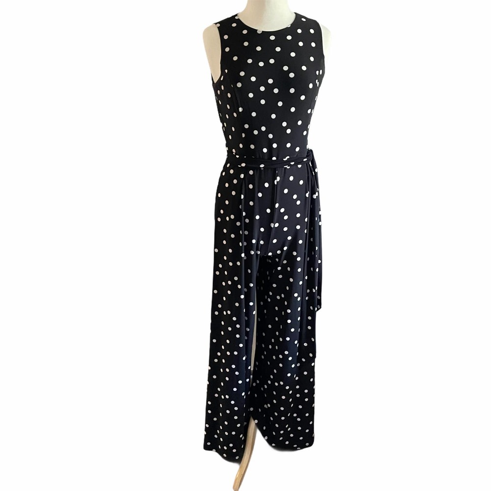 Tommy Hilfiger jumpsuit black & white polka dot ~6